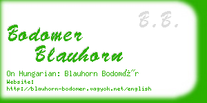 bodomer blauhorn business card